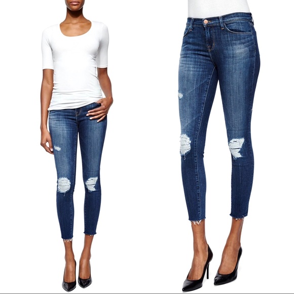 J Brand Denim - J Brand Mid-Rise Cropped Skinny Troublemaker Jeans